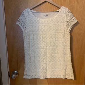 Banana Republic Lace Short Sleeve